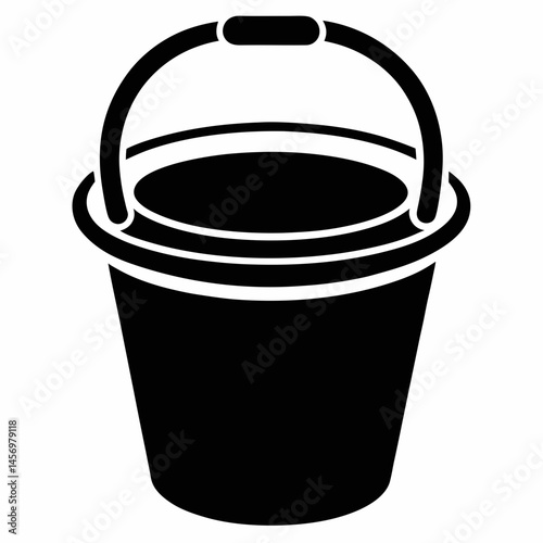 metal trash can