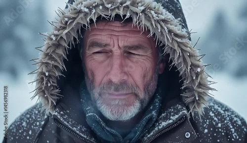 Man in hooded coat