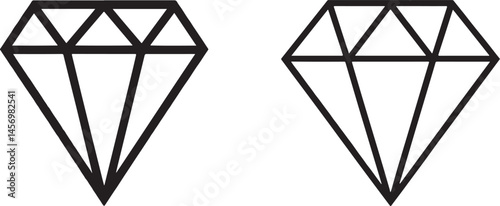 diamond icon set vector on a white background