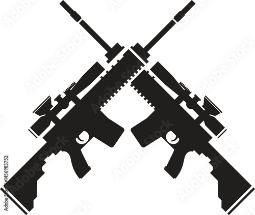Russian assault rifle AK-47 silhouette
