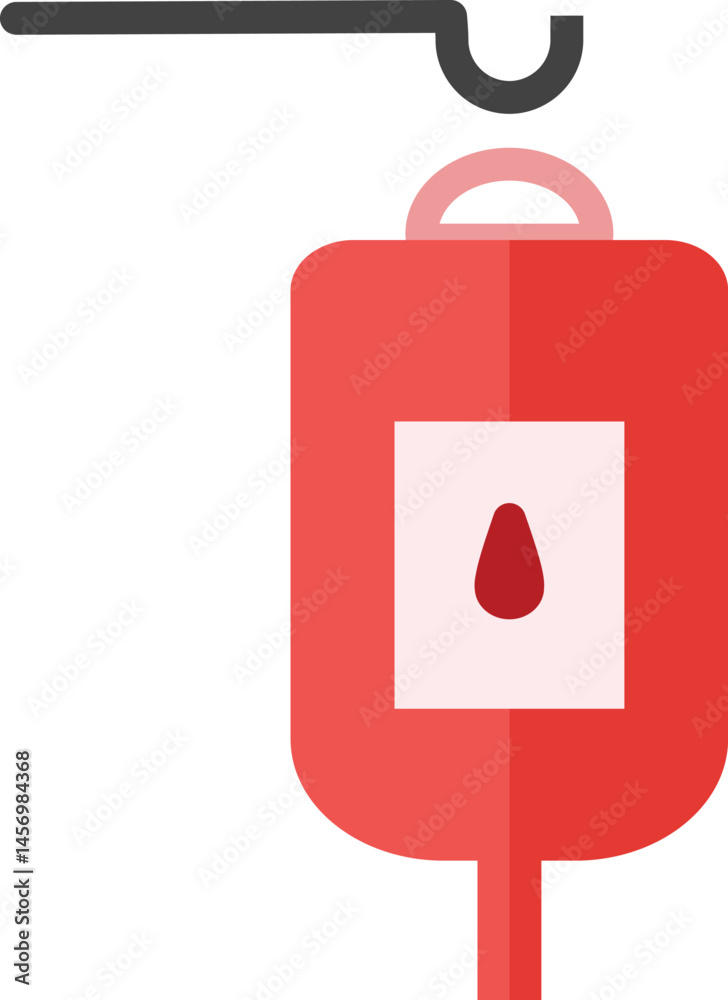 Blood bag icon in flat style. Blood bag sign Blood bag icon in flat style. Blood bag sign