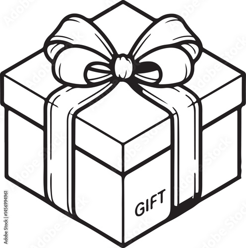 Gift box icon. Vector isolated elements. Christmas gift icon illustration vector symbol.