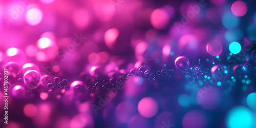 Pink and Blue Bokeh Lights Background