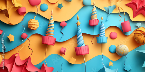 Colorful Party Background Festive Paper Texture