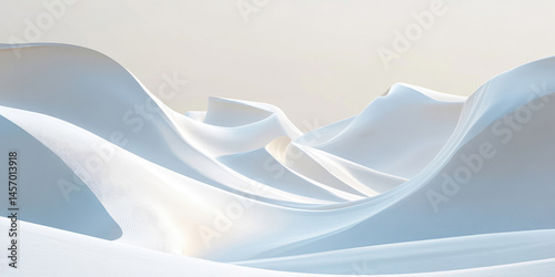Serene Winter Mountain Landscape Stunning Snowy Peaks
