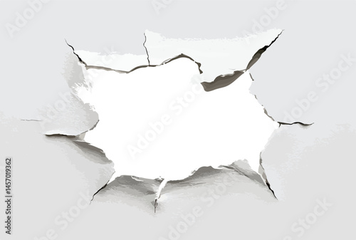 hole in white paper