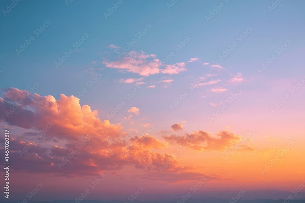 Fototapeta premium Sunset Sky with Colorful Clouds