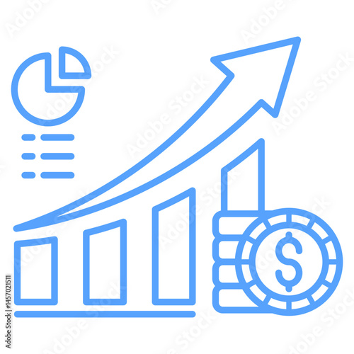 profits icon blue style