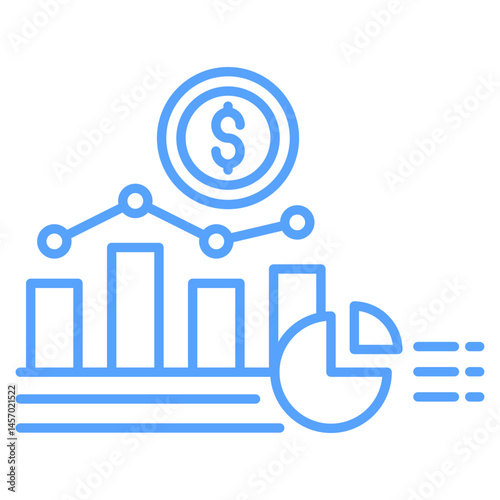 business growth blue style