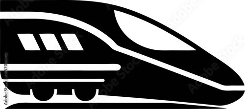 Illustration of modern stylish high speed train