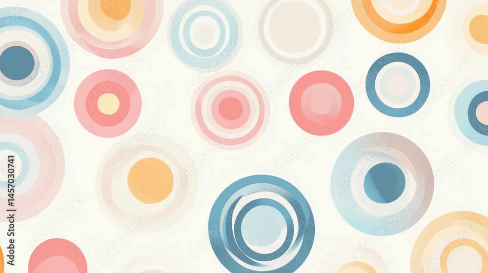 Fototapeta premium Abstract pastel circles background. (1)