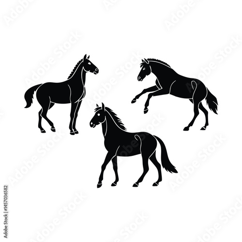 horse silhouette vector