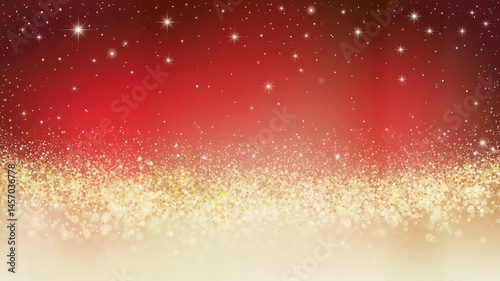 Red and Gold Sparkle Background – Festive Glitter Star Design