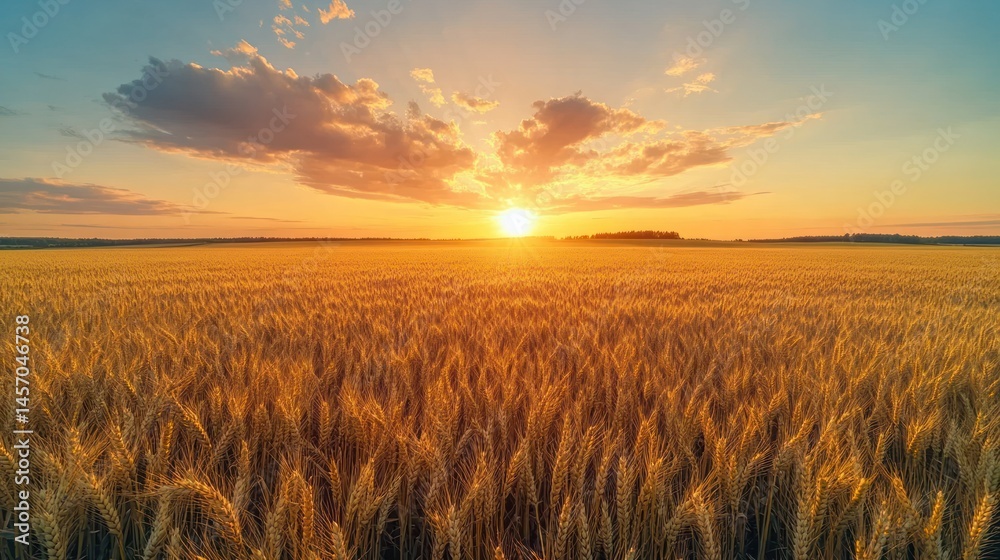 Golden Wheat Field at Sunset (2) Golden Wheat Field at Sunset (2)