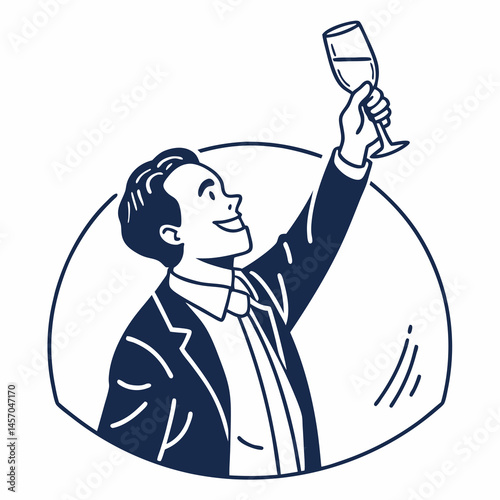 Celebrating-bossVector Illustration Printable Graphic Design for Office Celebration