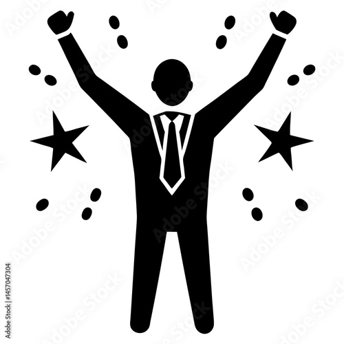 Celebrating-bossVector Illustration Printable Graphic Design for Office Celebration