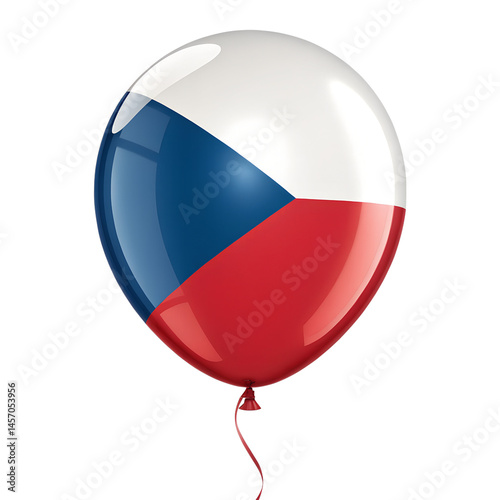 Free Download Czechia flag balloon isolated on transparent background
 - GFXLoad
