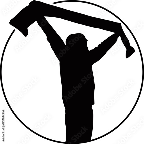 silhouette of suporter