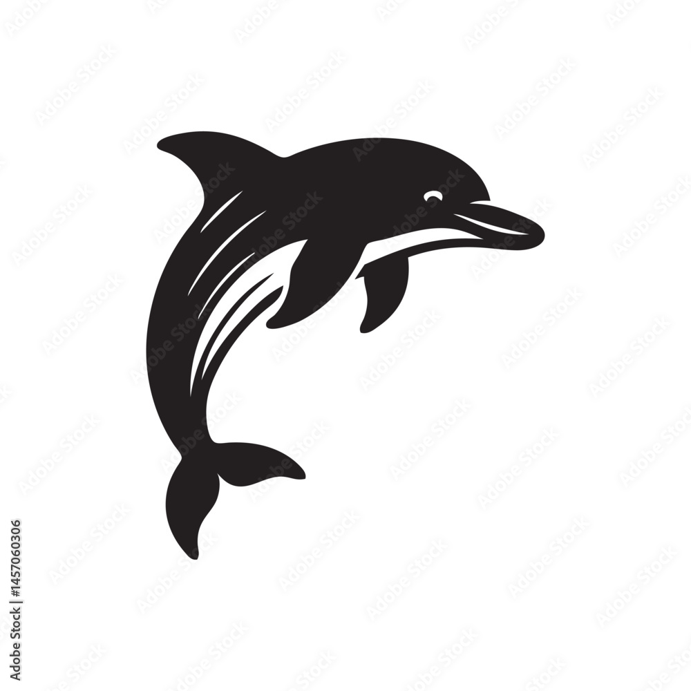 Obraz premium dolphin isolated on white background