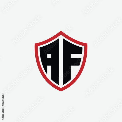 576 shield logo shape letter alphabet educational learning A F