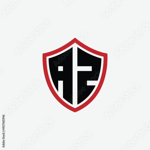587 shield logo shape letter alphabet educational learning A Z