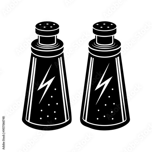 Rechargeable electric salt pepper shakers silhouette