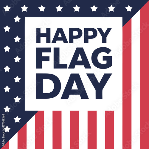 Celebrate flag day with patriotic stripes and stars graphic