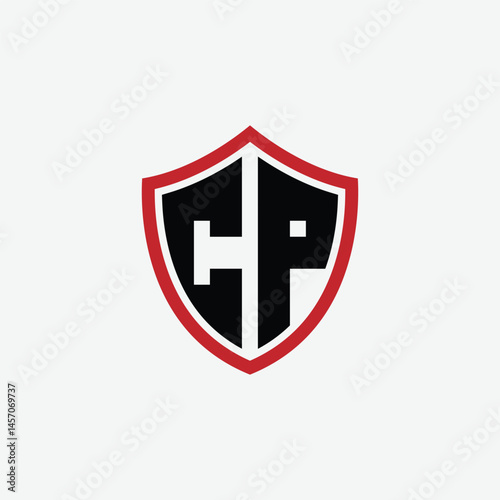 617 shield logo shape letter alphabet educational learning C P