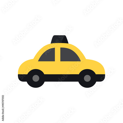 Yellow Cab Icon Taxi Service Transportation Ride Sharing