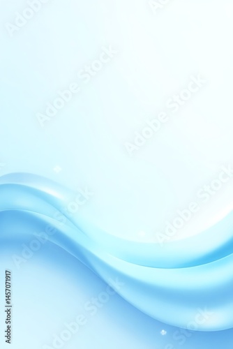 Abstract Blue Wave on Light Background