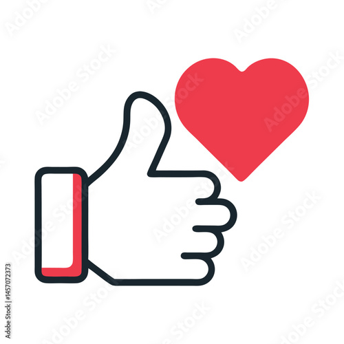 Social Media Like Heart Symbol Vector. photo