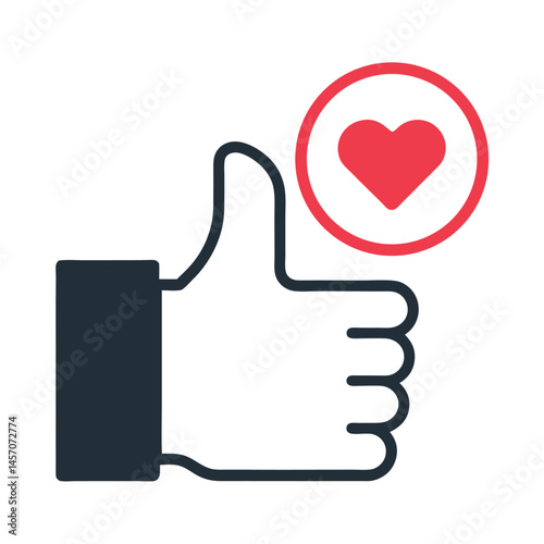 Social Media Like Heart Symbol Vector.