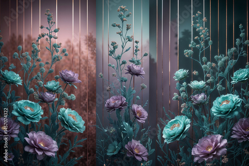 Floral twilight background 