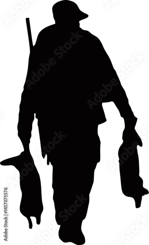 hunter silhouette illustration