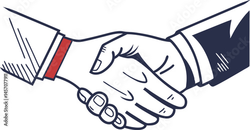Minimal Handshake Icon