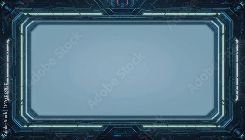 Futuristic Technological Interface Blank Screen Display