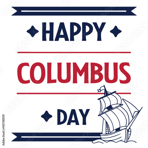 Let's commemorate Happy Columbus Day with a sailing vessel