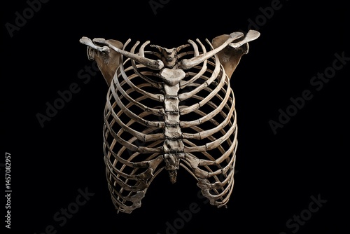 Human ribcage anatomy illustration