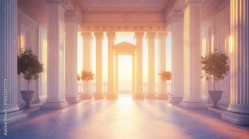 Fototapeta premium Sunlit Ancient Columns