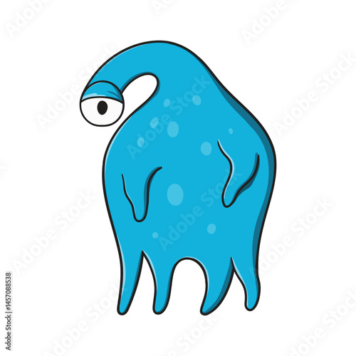 Funny cartoon monster character. Halloween design. Great for package design or logo mascot