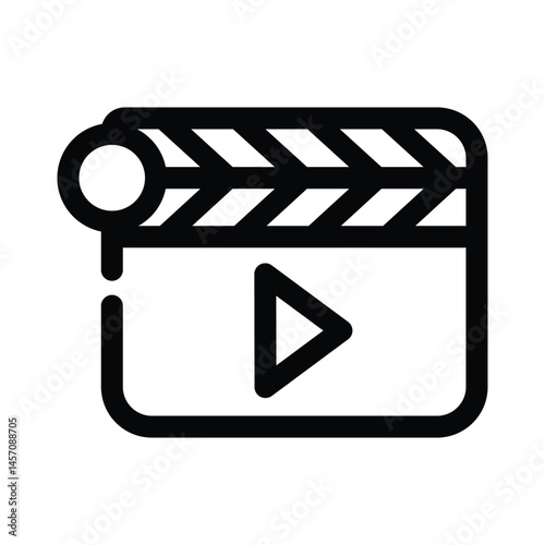 Clapper Film icon design template
