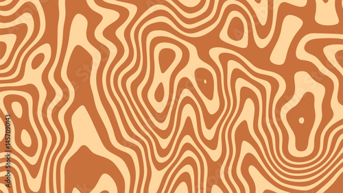 Caramel pattern background with wavy peanut butter swirl texture and abstract chocolate cream marble design for food illustrations. Twirl bg drip flow graphic salt curly sweet melt flavor.