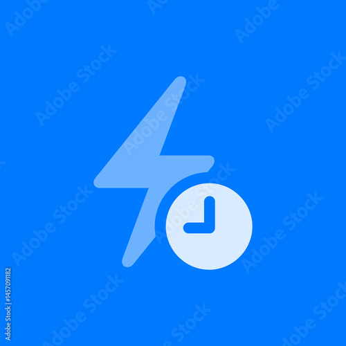 Timer Lightning Badge Fill