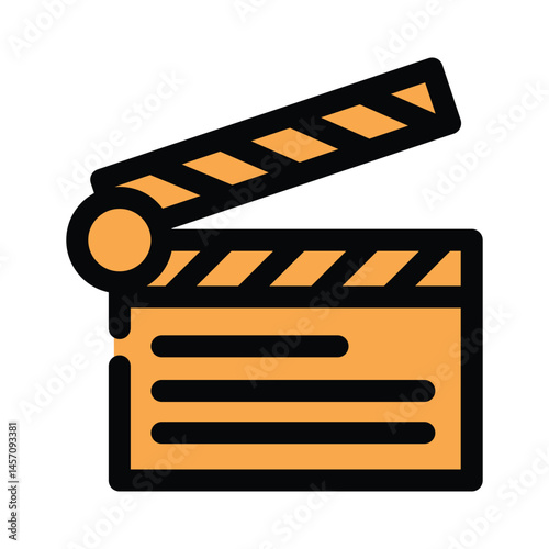 Clapper Film icon design template