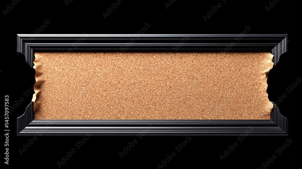 Fototapeta premium Blank Corkboard Frame Elegant with Rustic Design Mockup.