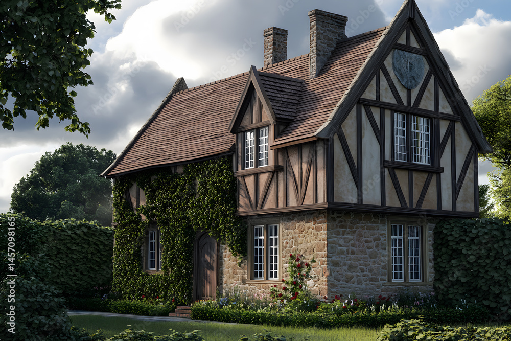 Charming old house surrounded by greenery in a serene rural setting during the daytime Charming old house surrounded by greenery in a serene rural setting during the daytime