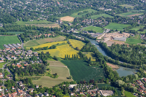 L'Arve rivière des alpes depuis le Salève