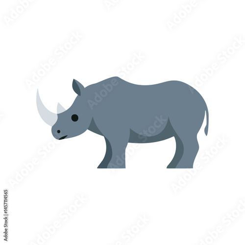 rhino isolated on white