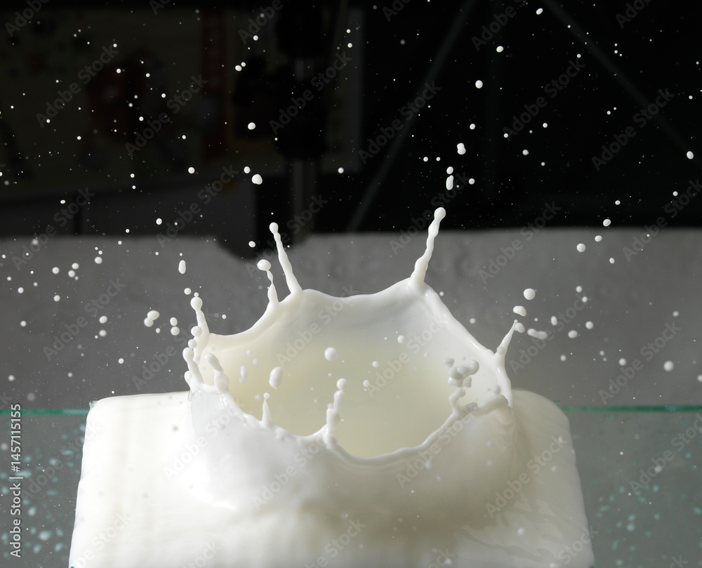 milk splash, white, motion, photo