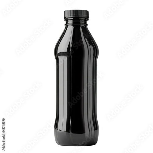 Wallpaper Mural Sleek black bottle isolated on a black backdrop with minimalist design and high gloss Torontodigital.ca